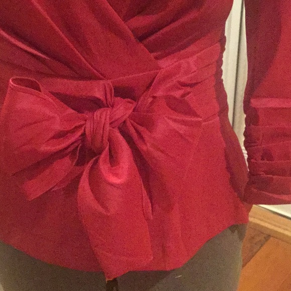 Tadashi collection 10 dressy top with bow nice! - Picture 2 of 7